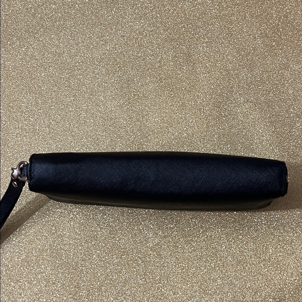 Used Michael Kors Black Saffiano Leather Continental Zip-Around Wristlet Wallet - Picture 9 of 16